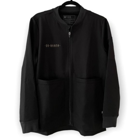 Figs Jackets & Coats Nwt Figs Dr Death Embroidered Bellery Bomber